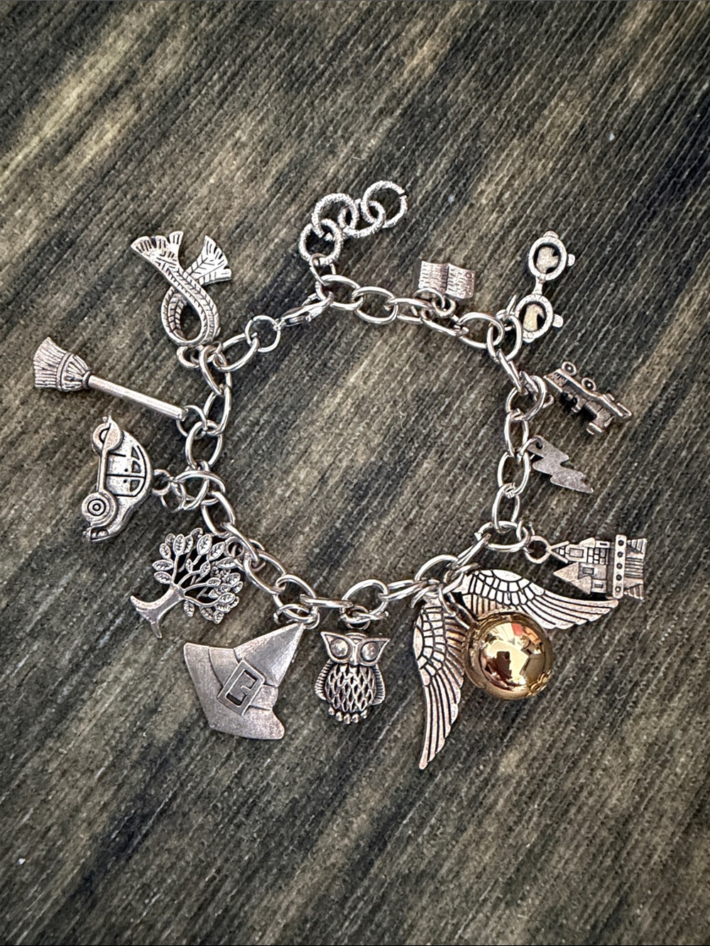 Harry Potter Silver and Gold Tone Charm Bracelet
